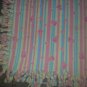 NEW Handmade Reversible Knotted Fringed Flannel Baby Blanket 50&acirc;�� x 26&acirc;�� Girls