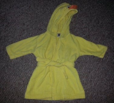 CARTER&acirc;��S Hooded Yellow Terry Cloth Duckie Bathrobe Fits 0-9 months