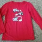 LANDS END Red Long Sleeved Construction Vehicle Top Boys M Size 5-6