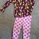 CARTER’S Giraffe and Polka Dot Long Sleeved Pajamas Girls 18 months
