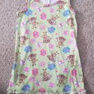 JUSTICE Green Sleeveless Monkey Print I Love Candy Nightgown Girls Size 6 6X