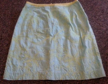 LILLY PULITZER Fully Lined Tropical Print Embroidered Skirt Ladies Size 2