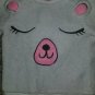 SO White Bear Face Fuzzy Pullover Top Girls Size 4