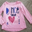 GYMBOREE Pink DANCE YOUR HEART OUT Long Sleeved Top Girls Size 4