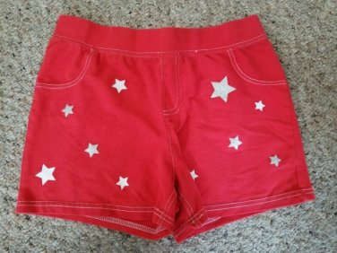 CELEBRATE Patriotic Red Stars and Stripes Shorts Girls Size 18