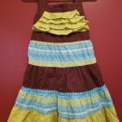 YOUNGLAND Sparkly Brown and Blue Ruffled Sundress Girls Size 4T