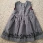 GYMBOREE Fully Lined Gray Flannel and Velvet Jumper Girls 12-18 months