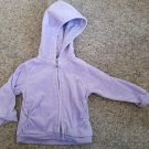 FADED GLORY Purple Velour Zip Front Hooded Jacket Girls Size 12 months