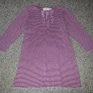 STRAWBERRY FAIRE Pink Striped Long Sleeved Dress Girls Size 4