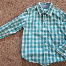SONOMA Blue Checked Long Sleeved Button Front shirt Boys Size 4