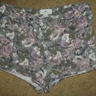 FOREVER XXI Floral Print Denim Short Shorts 28" waistline