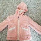 URBAN REPUBLIC Hooded Peach Sherpa Fleece Zip Front Jacket Girls Size 2T