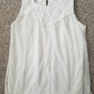 LOVE FIRE White Lacy Tulle Overlay Sleeveless Tunic Top Girls Size 7-8