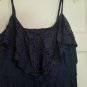 IZ BYER Navy Blue Eyelet Trim Sundress Ladies Juniors Large