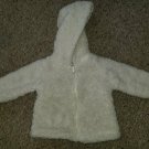 CARTER’S White Hooded Sherpa Fleece Jacket Girls size 6-9 months