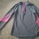 JUSTICE Gray and Pink Half Zip Dri Fit Pullover Girls YSM Size 6