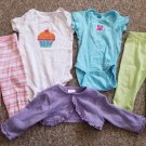 Lot of Mixed Infant Girls Clothing Bodysuits Leggings Size 6-9 months