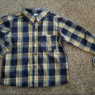NWT Navy Plaid NANNETTE KIDS Button Front Long Sleeved Shirt Boys Size 4