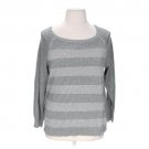 a.n.a A NEW APPROACH Sparkly Silver Gray Striped Top Womans Plus Size 1X
