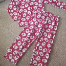 THE CHILDREN’S PLACE Red Santa in Sunglasses Face Fleece Pajamas Girls Size 7-8