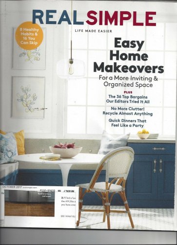 REAL SIMPLE Life Made Easier October 2017 Easy Home Makeovers