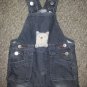PUMPKIN PATCH I Love My Cat Denim Overalls Size 6-12 months Flannel Lined