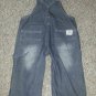 PUMPKIN PATCH I Love My Cat Denim Overalls Size 6-12 months Flannel Lined