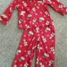 KOALA KIDS Red Reindeer Print Flannel Pajamas Size 18 months