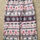 CUDDL DUDS Family Jammies Gray and Red Winter Print Flannel Sleep Pants M Size 8
