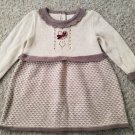 TWO HEARTS Brown Knit Long Sleeved Dress Girls Size 12 months