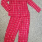 COVINGTON Red and Gray Plaid Flannel Pajamas Ladies MEDIUM