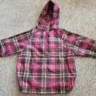 THE CHILDREN’S PLACE Hooded Pink Plaid Pullover Rain Jacket Girls Size 4