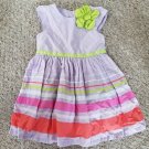 CHEROKEE Purple Striped Sleeveless Dress Girls Size 4T
