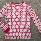 ISAAC MIZRAHI Red and White HO HO HO Long Sleeved Holiday Top Girls Size 12