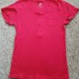 FADED GLORY Red Ribbed Short Sleeved Top Ladies Medium Size 8-10