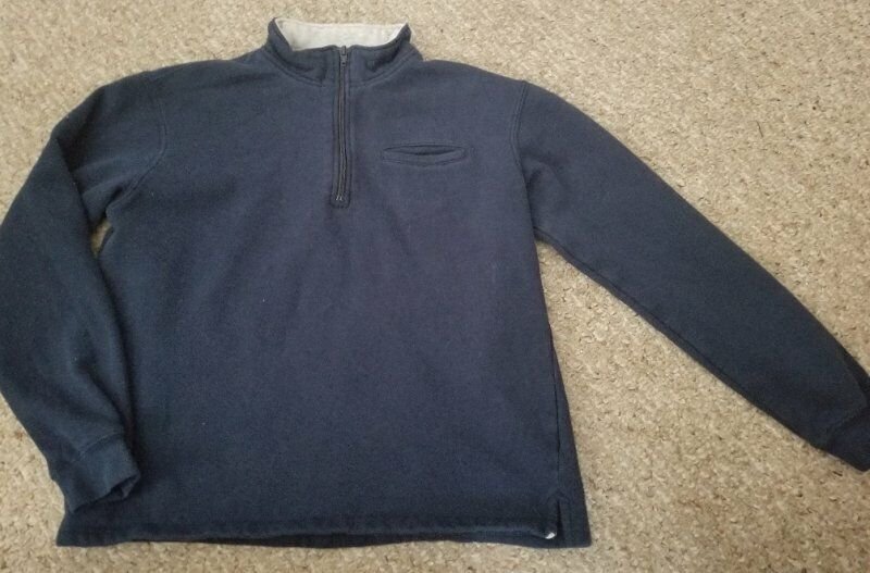 RUGGED BEAR Navy Blue Half Zip Heavier Weight Pullover Top Boys Size 16