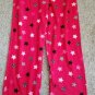 INTIMATE ESSENTIALS Red Star Print Fleece Sleep Pants Ladies SMALL