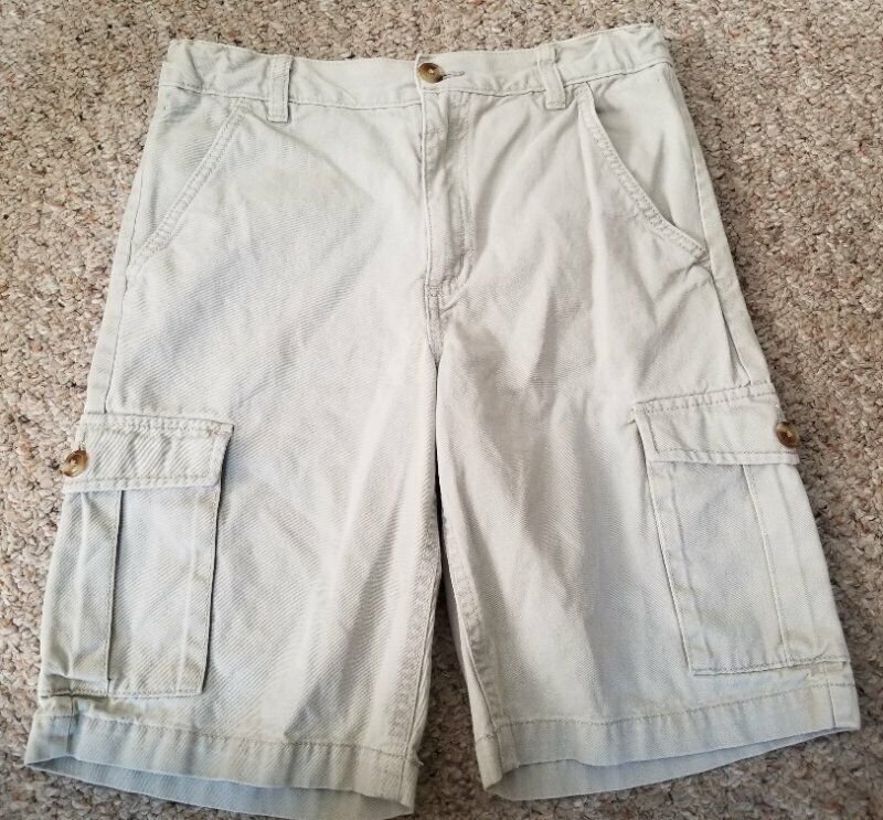 OLD NAVY Khaki Chinos Cargo Shorts Boys Size 12 Husky