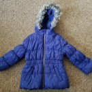 PROTECTION SYSTEM Blue Heart Print Winter Parka Jacket Girls Size 2T