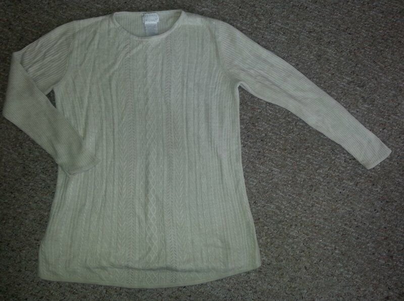 DESIGNERS ORIGINALS Oatmeal Cable Knit Pullover Ladies Medium