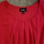 BY & BY Red Pleated Front Sheath Overlay Dress Ladies MEDIUM Size 10
