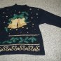 PANTHER Black Embellished Christmas Sweater Ladies Size 12-14 LARGE