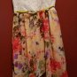 BCX Floral Overlay Eyelet Strapless Hi Low Dress with Belt Ladies Juniors Size 9