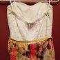 BCX Floral Overlay Eyelet Strapless Hi Low Dress with Belt Ladies Juniors Size 9