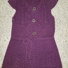 SHRINKING VIOLET Purple Grape Short Sleeved Cardigan Tunic Sweater Girls 10-12