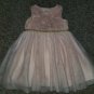 MIA & MIMI Blush and Gold Floral Lace Tulle Ballerina Dress Girls Size 12 months