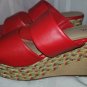 MARK Red Woven Wedge Platform Sandal Ladies Size 8 NEW