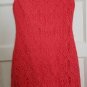 JESSICA HOWARD Coral Lace Overlay Sleeveless Shift Dress Ladies Juniors Size 4