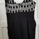 BCBGeneration Black and White Cut Out Back Sleeveless Dress Ladies Size 12