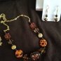 Quick Silver Fine Jewelry Tiger Beaded Goldtone Necklace and Earring Set